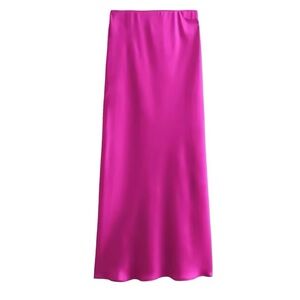 NWT SATIN EFFECT SLIP MAXI SKIRT, S